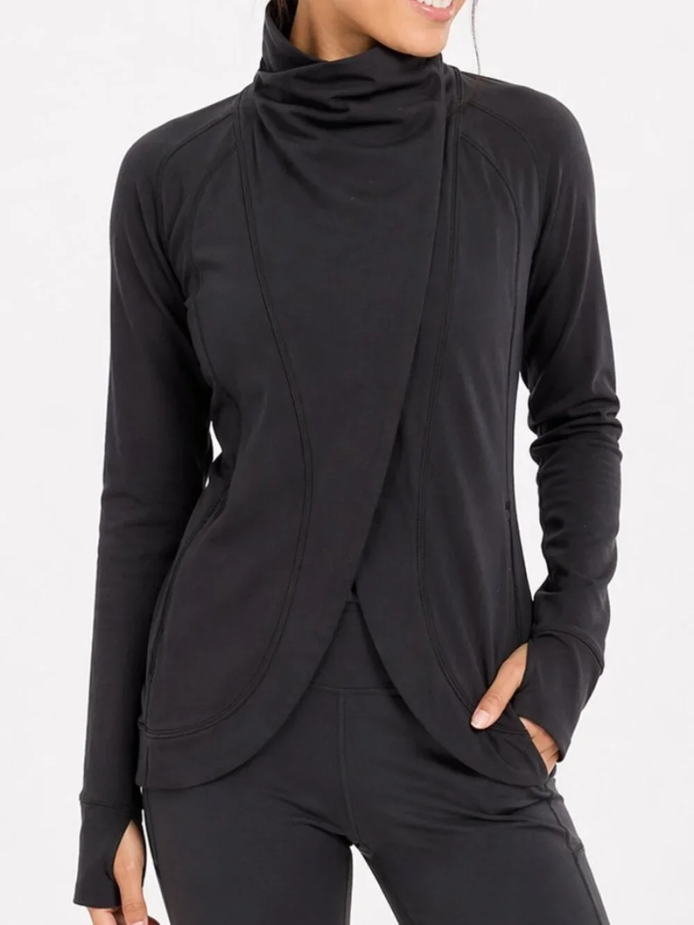 LULULEMON Rulu Rally Wrap Jacket Black Sz 2